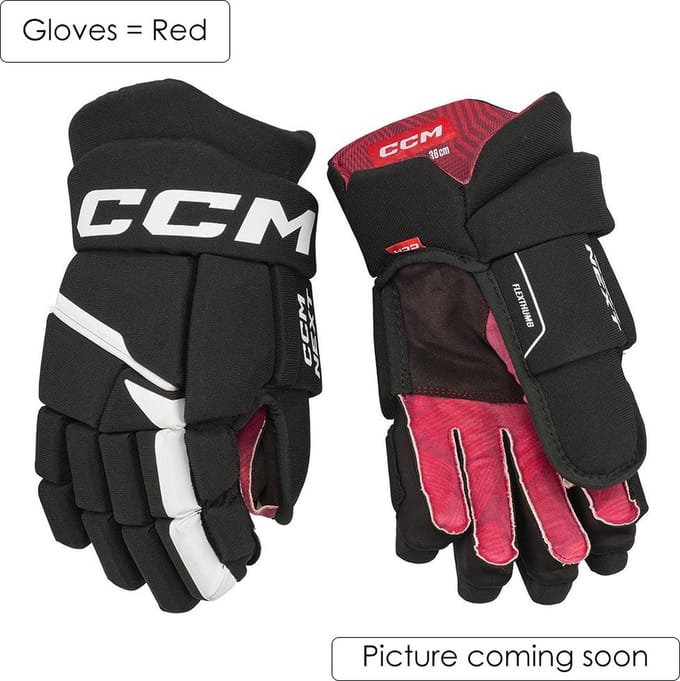 CCM - Next - IJshockeyhandschoenen - Volwassenen - Rood - Wit - 13