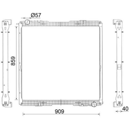Radiator, motorkoeling MAHLE CR 2151 001S