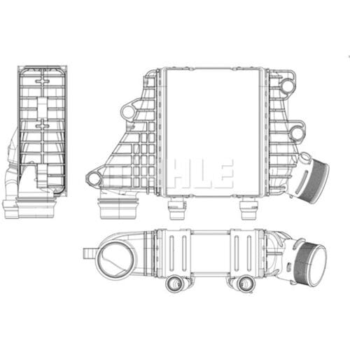 Intercooler, inlaatluchtRadiator MAHLE CI 412 000P