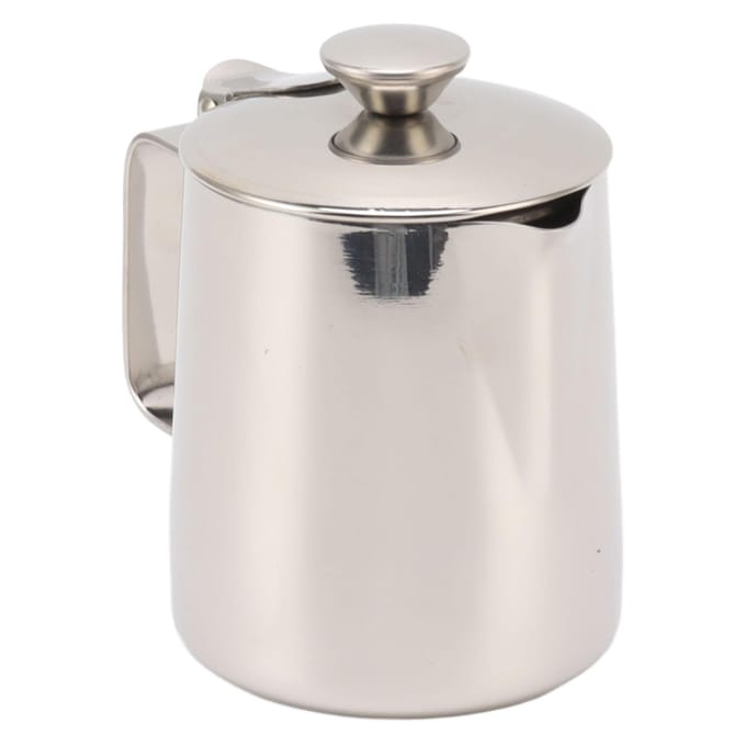 RVS Melkopschuimpitje Cappuccino Pitje Koffieschuimcontainer Met Deksel 600ml 350ml white