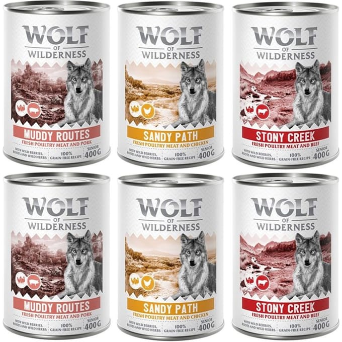 Wolf of Wilderness Senior 'Expedition' 6 x 400 g