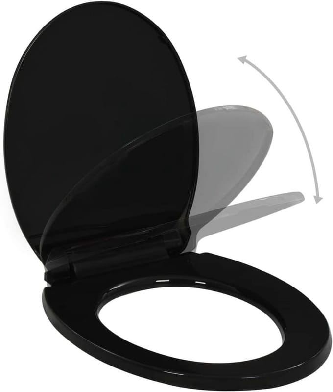 Toiletbril met Soft Close en Quick Release Systeem, Universele Pasvorm, Zwart