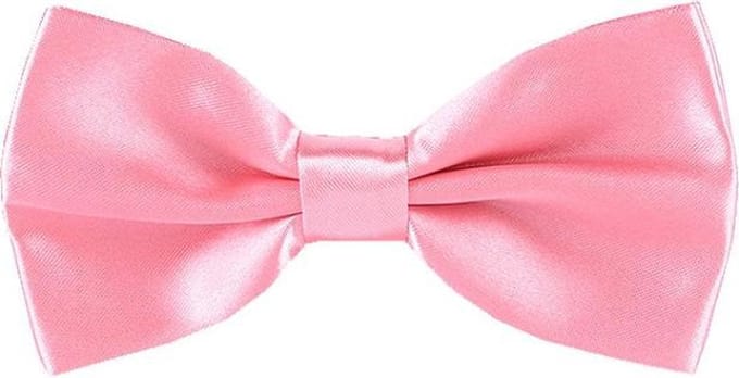 Fako Fashion® - Vlinderstrik - Vlinderdas - Satijn - 12.5cm - Roze