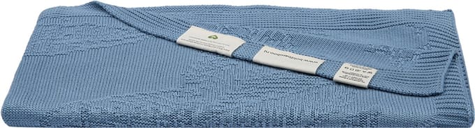 Bold Bamboo babydeken Freja - 100% Organisch Bamboe - Knit - Blauw