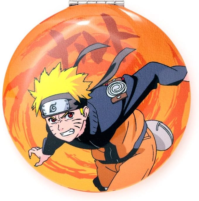 Spiegeltje Make-Up Compact Klep - Naruto Ninja Manga - Naruto Uzumaki - 6.5x6.5x1cm