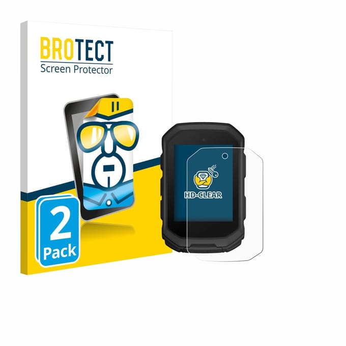BROTECT - Screenprotector voor Garmin Edge MTB - Folie Beschermfolie transparant 2 Stuks