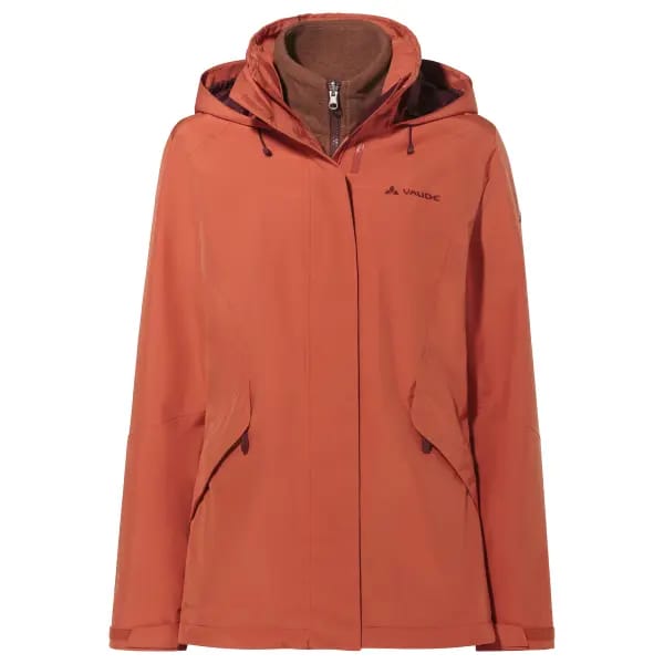 Vrouwen 3-in-1 waterdichte jas met rits en capuchon VAUDE Rosemoor II