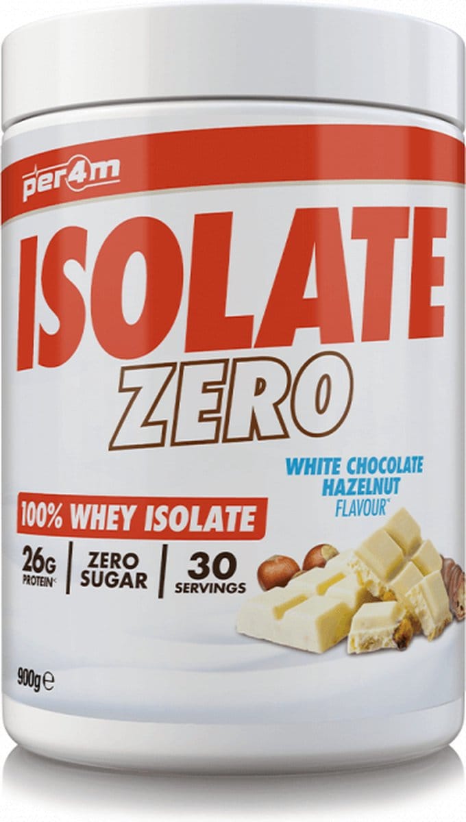 Per4m Whey Isolate Zero (900g) White Chocolate Hazelnut - Eiwitten - Wei-eiwit isolaat