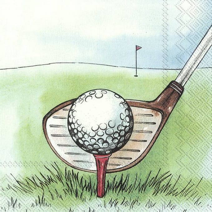 Servetten "I Love golf" 33x33 cm
