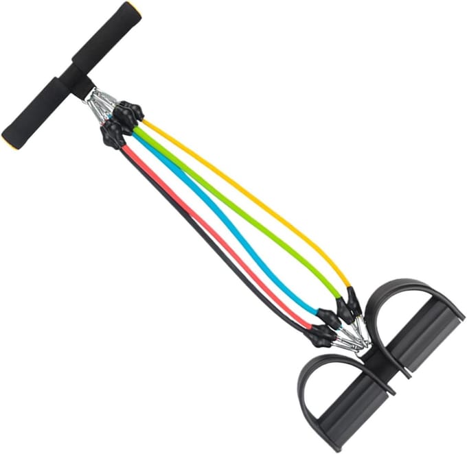 Pedaal Puller - Elastische Trainer - Thuis Fitness - Verstelbare Intensiteit - 62 cm - Zwart