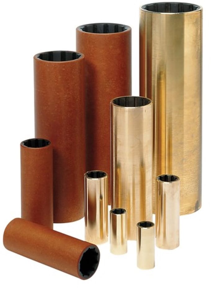 Vetus rubberlager met messing mantel 1'