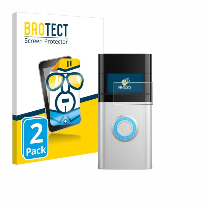 BROTECT - Screenprotector voor Ring Video Doorbell 3 Plus - Folie Beschermfolie transparant 2 Stuks