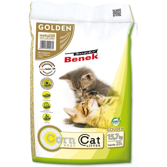 25 l Super Benek Corn Cat Golden kattenbakvulling