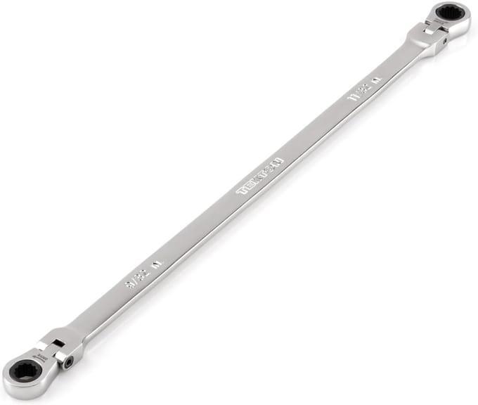 Lange Ratelsleutel met Flexibele Kop - 9/32 x 11/32 Inch