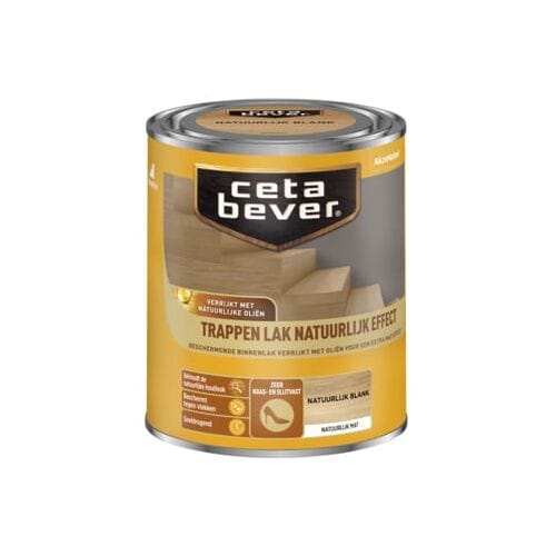 Cetabever - Trappenlak Natuurlijk Effect - Natuurlijk Blank - 750 Ml