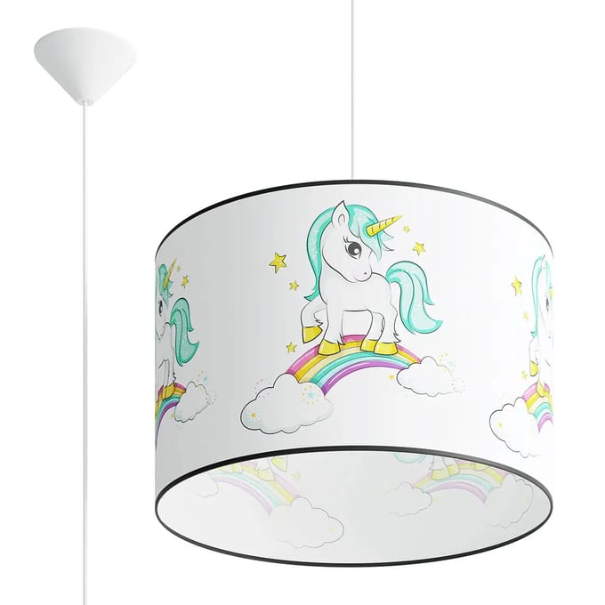 Sollux Lighting Hanglamp Jednorożec - E27 - veelkleurig - PVC - 95x40x40cm