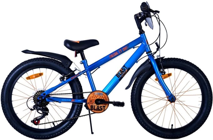 NERF Kinderfiets - Jongens - 20 inch - Satijn Blauw - 6 Speed