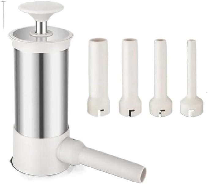 Worst Maker - Worst Vulmachine Vlees - Worstjes Maken - Horizontale Vulling - L - Zilver