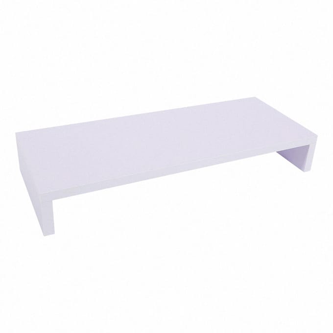 Houten Monitorstandaard LED Computer Monitor Verhoger Bureau Organizer Displayrek Paarsachtig Wit wit