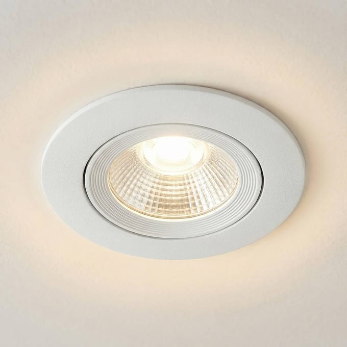 Sigor LED plafondinbouwspot Diled, Ø 8,5 cm, 6 W, 3.000 K, wit