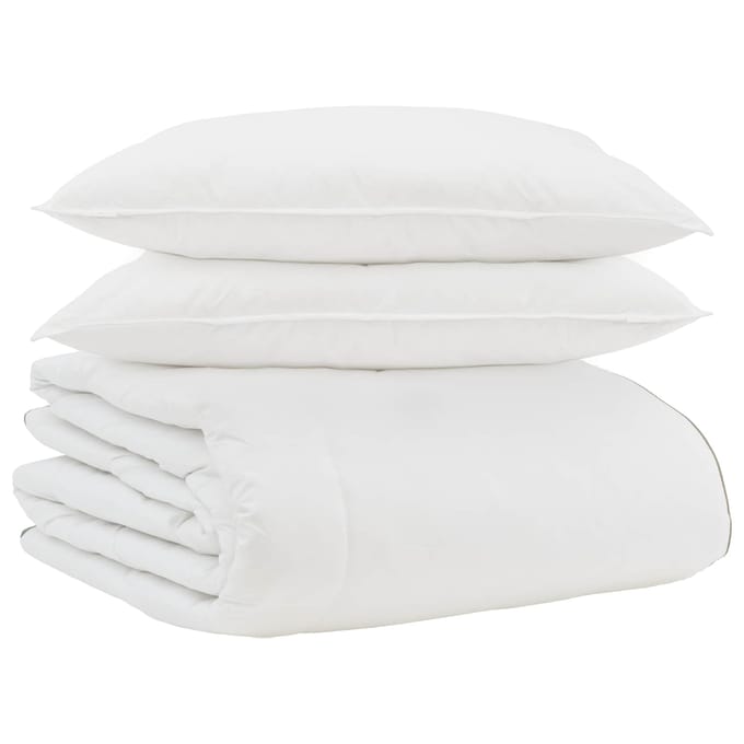 vidaXL - Winter - Duvet - met - kussen - 3 - st - Wit - Donsveer