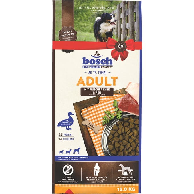 Bosch Adult Hondenvoer - Eend en Rijst - 15 kg