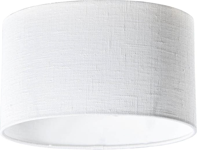 QAZQA extra schuin linnen - Moderne Lampenkap - L 25 cm - Wit -