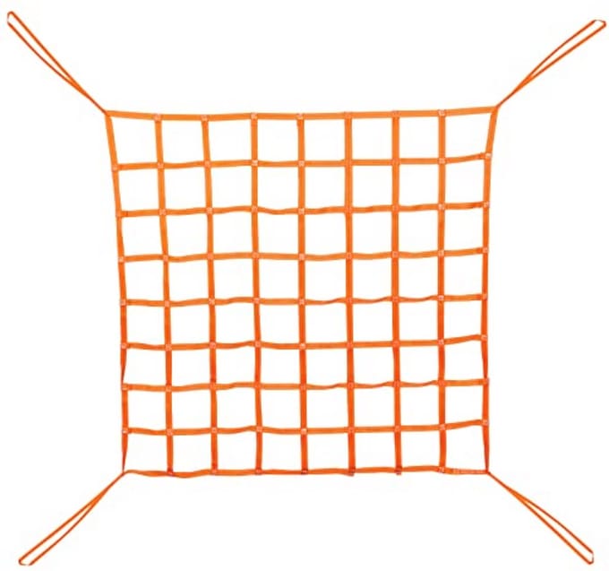 Hefnet voor veilig transport van goederen - polyester net van 1,5x1,5 m, 500 kg draagvermogen