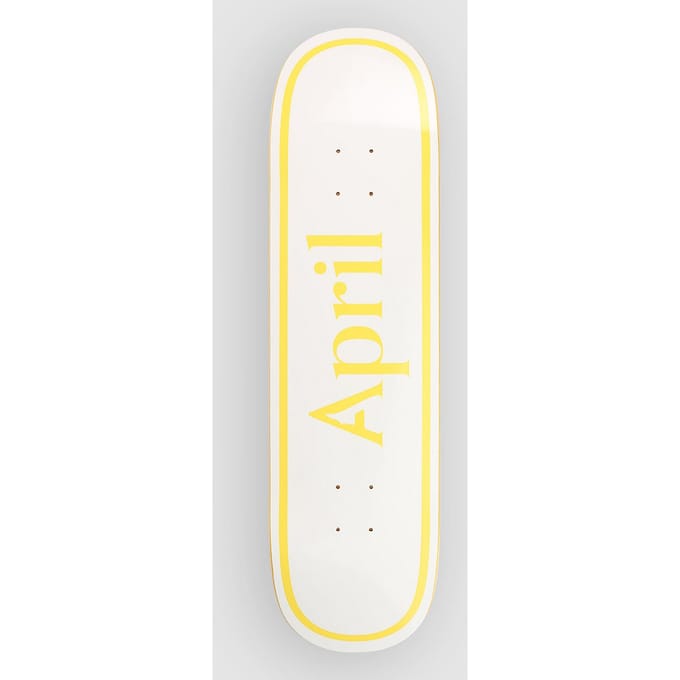 April Skateboards Twin Og Logo - 8.5" Skateboard Deck geel