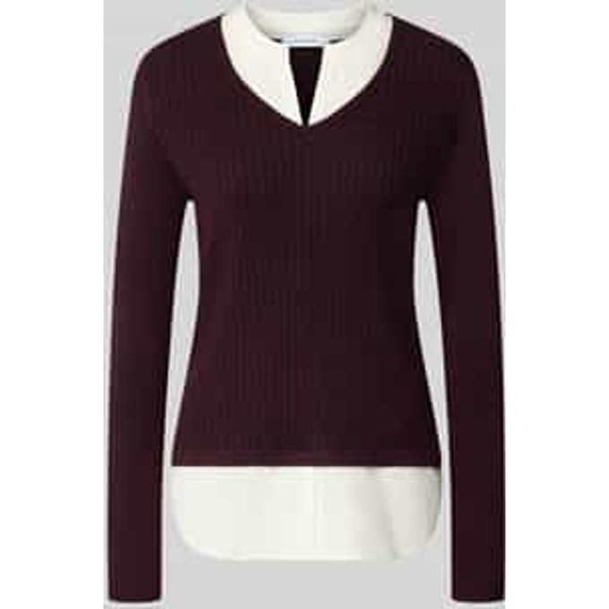 Shirt met lange mouwen van viscosemix in tricotlook