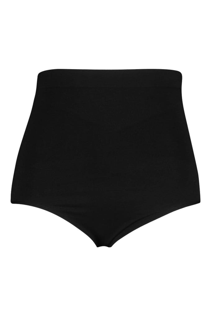 boohoo Dames Hoge Taille Controle Slip | Zwart | Maat: Small