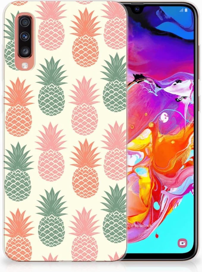 Samsung Galaxy A70 Siliconen Case Ananas