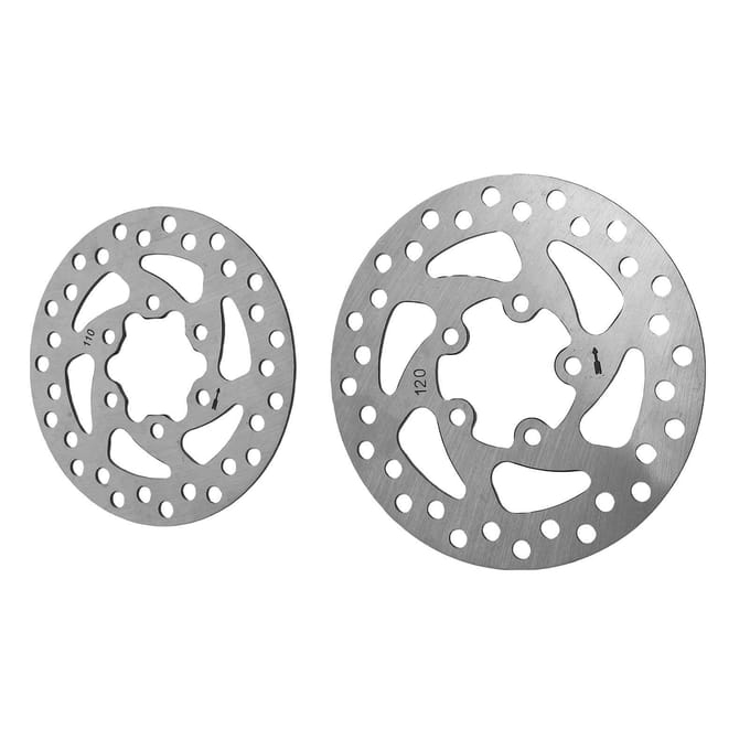 2 Stuks Remschijf 110mm en 120mm Roestvrijstalen Schijfremrotor voor Vervanging gray