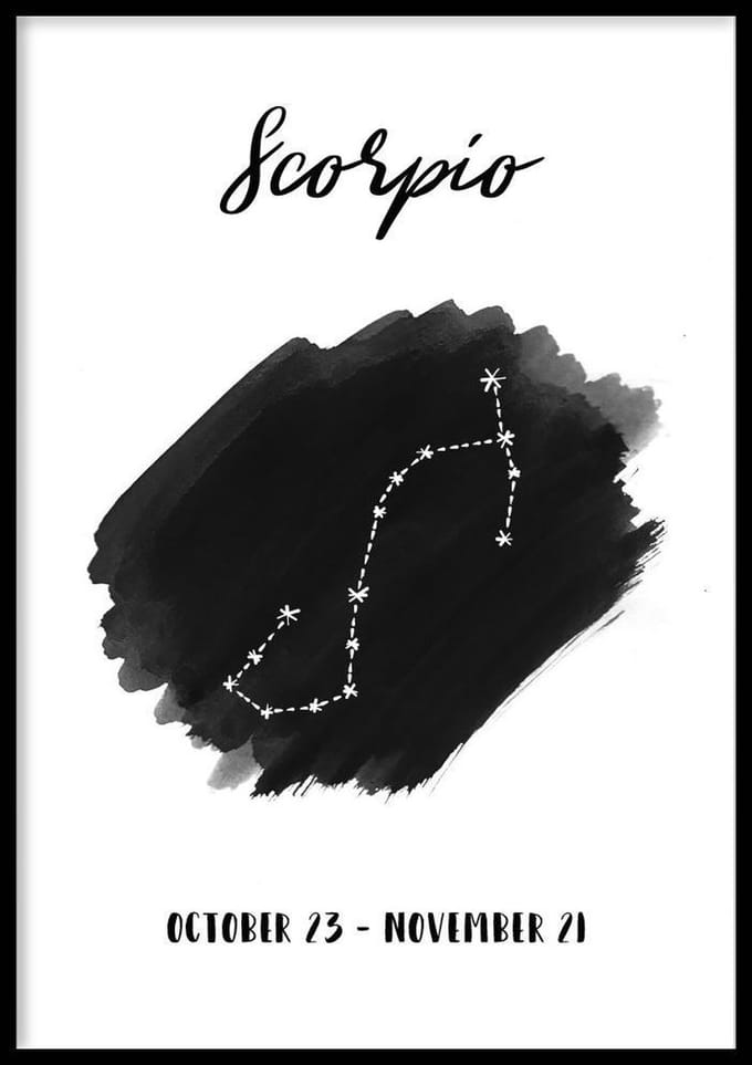 Sterrenbeeld Scorpio Poster - 30x40cm – WALLLL