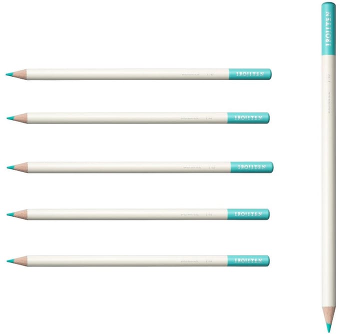 Tombow Irojiten - Kleurpotlood - P17 - Turquoise - Blauw - 6 Stuks