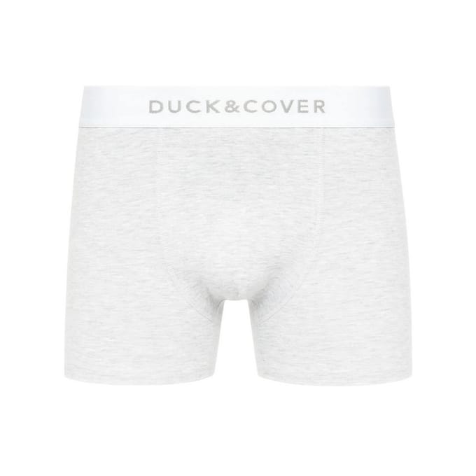 Duck and Cover Heren Sagnet Boxershorts (Set van 3) (Grijs/Wit/Zwart)