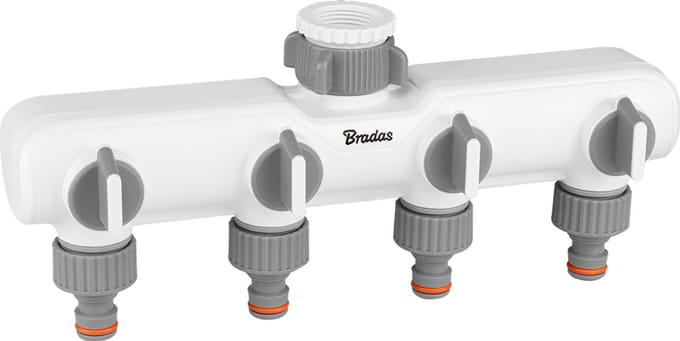 Bradas White Line - 4-Voudige Verdeling - Met Individuele Kleppen - Tuingebruik