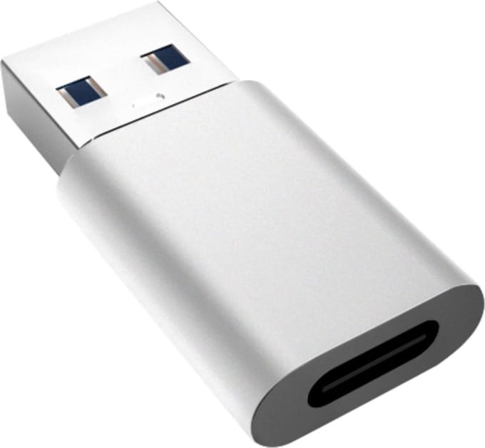 USB A naar C adapter - USB 3.0 - Aluminium - Zilver - Allteq