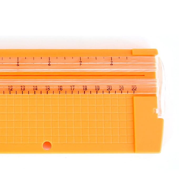 Massicot A4 Échelle Précise Portable Orange Petit Massicot avec Guide Mobile pour l'École orange