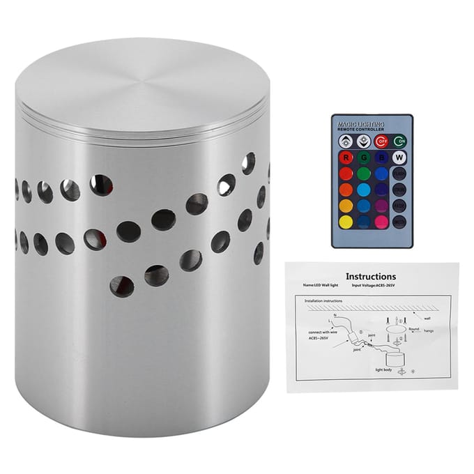 Applique murale LED 3 W en aluminium, éclairage d'intérieur pour bar KTV, éclairage décoratif avec télécommande