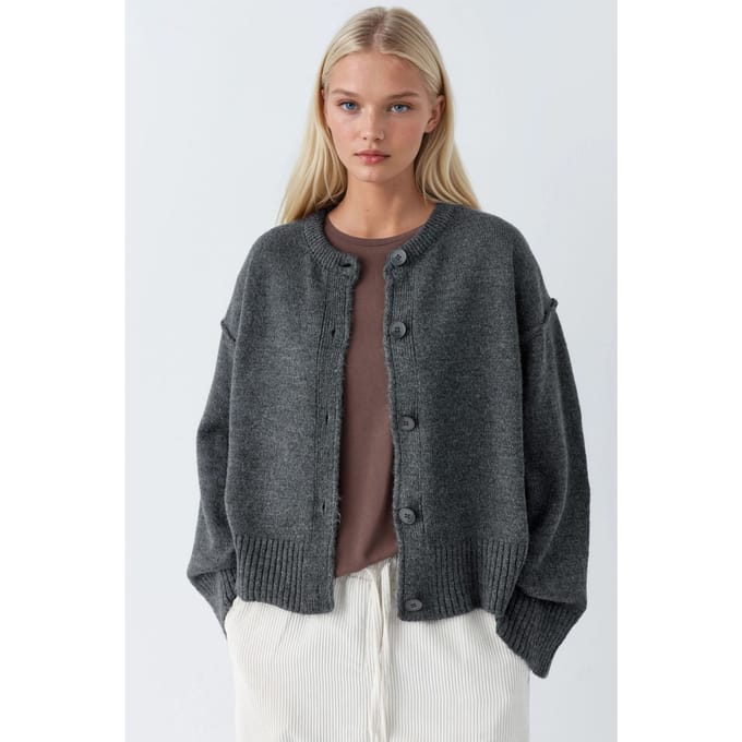 Ontspannen Knopen Trui Cardigan