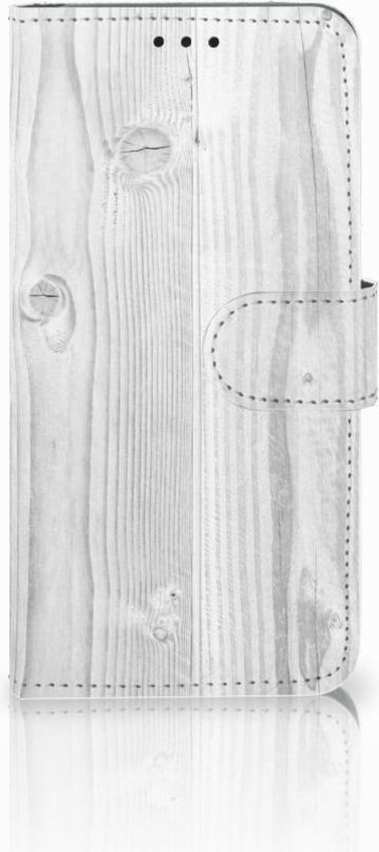 Huawei P30 Lite (2020) Book Style Case White Wood
