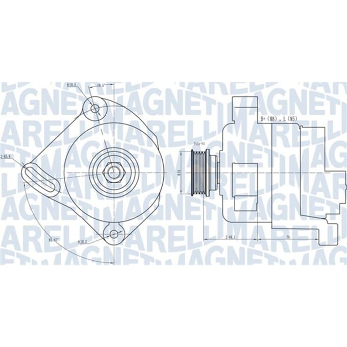 Driefasige generator MAGNETI MARELLI 063731886010