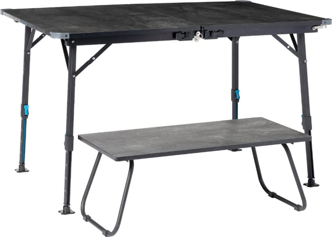 Defa Flex 3-in-1 Campingtafel - Bamboe tafelblad - Verstelbare hoogte - Inklapbaar - Multifunctioneel