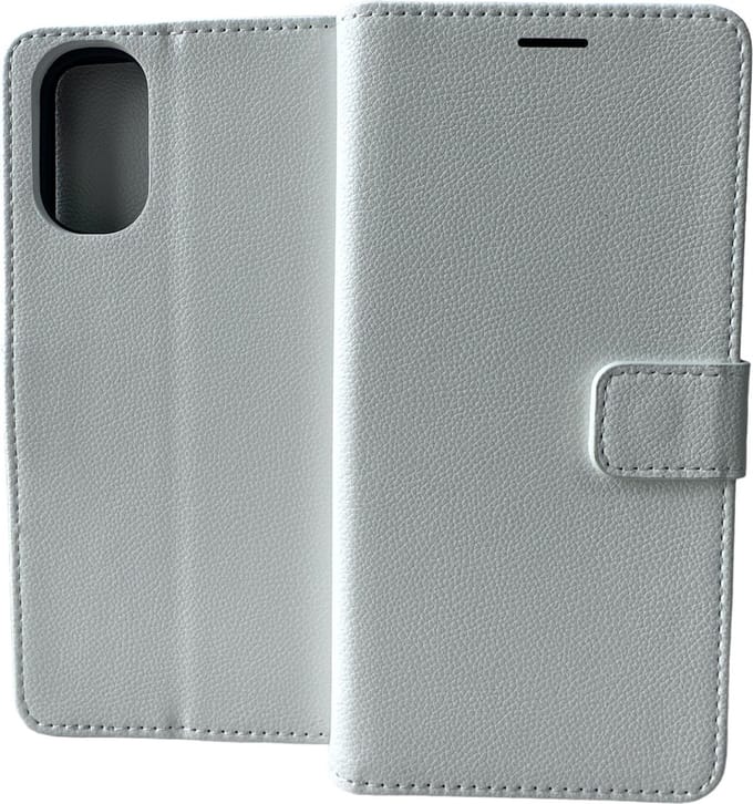 Portemonnee Bookcase Hoesje Geschikt voor: Motorola Moto E32 / E32s - Wit