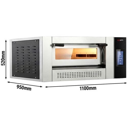 GGM Gastro Gas Pizzaofen - 4x 30cm - Touch Zilver