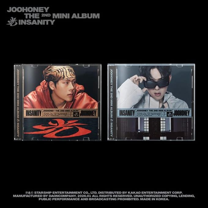 JOOHONEY(MONSTA X) - INSANITY JEWEL VER. (VER.1 / VER.2) + Gratis geschenk ver.1 gray