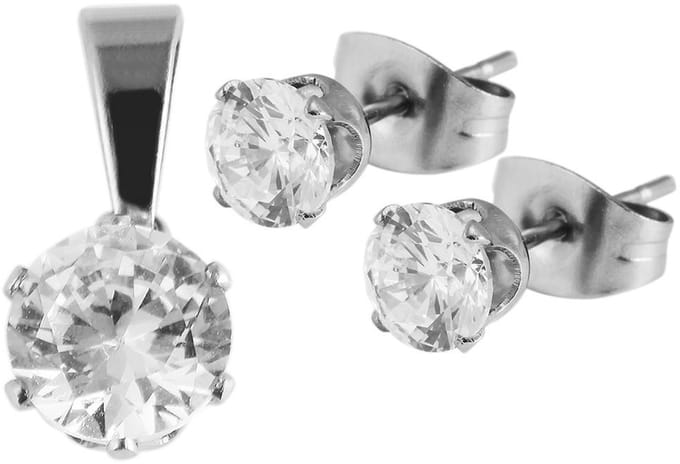 AKZENT Akzent dames sieradenset Edelstahl zilver