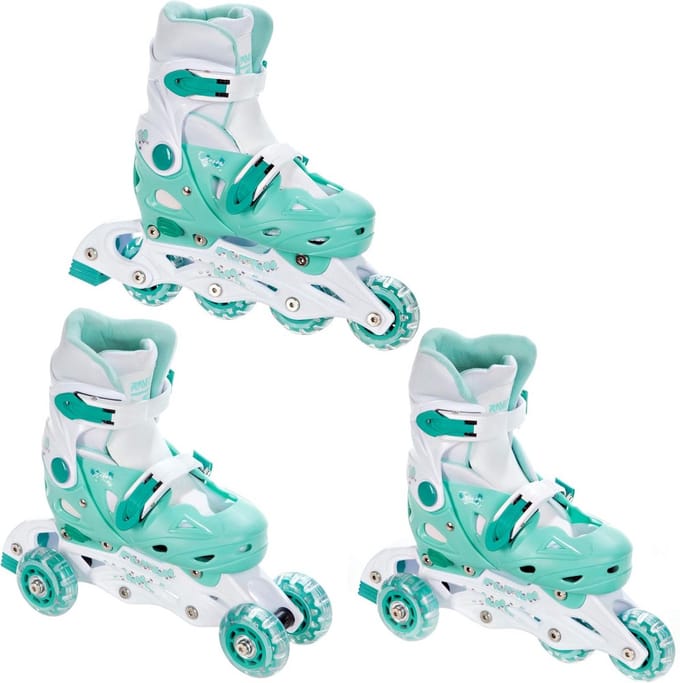 Verstelbare Kinder Inline Skates 3-in-1 Triskates (Mint)