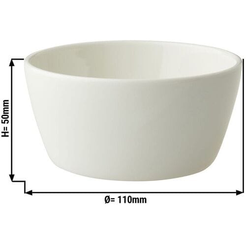 GGM Gastro (12 stuks) Kom - Lux - Porselein - 25cl - rond - Ø110mm - stapelbaar - Elfenbeinweiß ivoorwit